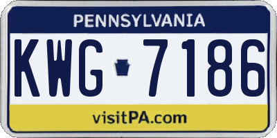 PA license plate KWG7186