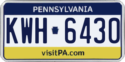 PA license plate KWH6430