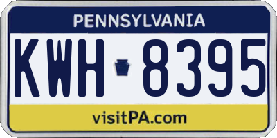 PA license plate KWH8395
