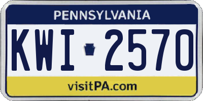 PA license plate KWI2570
