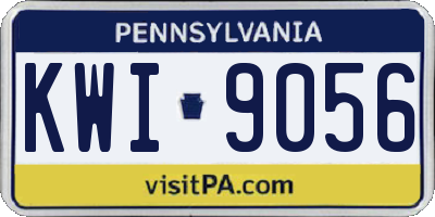 PA license plate KWI9056