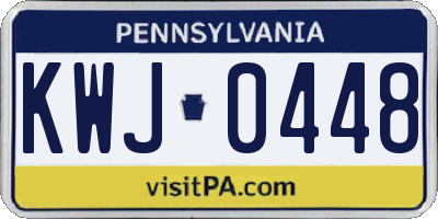 PA license plate KWJ0448