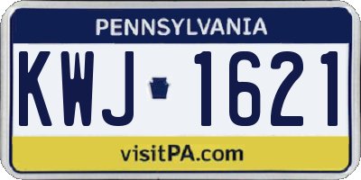PA license plate KWJ1621