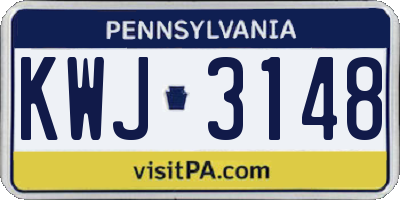 PA license plate KWJ3148
