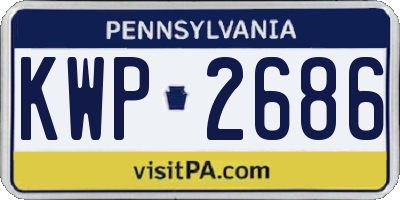 PA license plate KWP2686