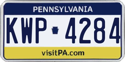 PA license plate KWP4284