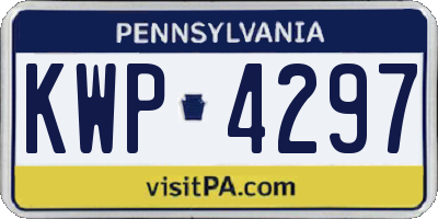 PA license plate KWP4297