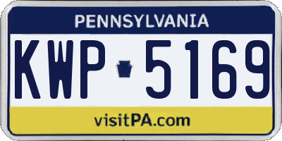 PA license plate KWP5169