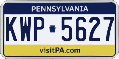 PA license plate KWP5627