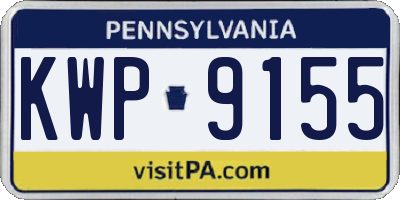 PA license plate KWP9155