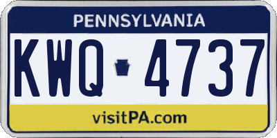PA license plate KWQ4737