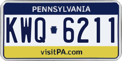 PA license plate KWQ6211