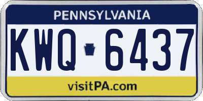 PA license plate KWQ6437