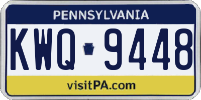 PA license plate KWQ9448