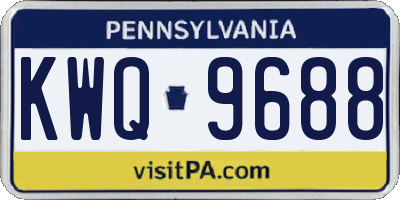 PA license plate KWQ9688