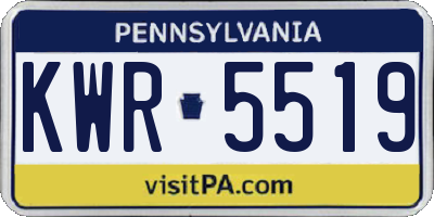 PA license plate KWR5519