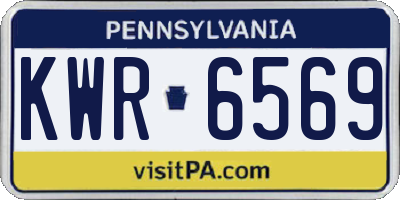 PA license plate KWR6569