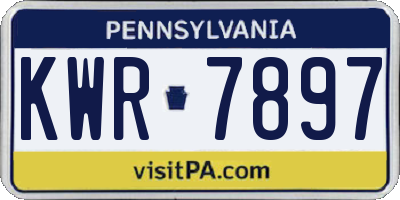 PA license plate KWR7897