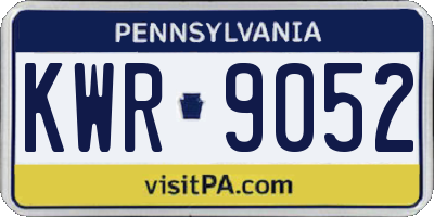 PA license plate KWR9052