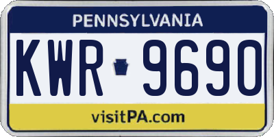 PA license plate KWR9690