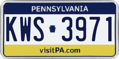 PA license plate KWS3971