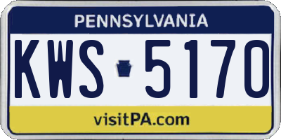 PA license plate KWS5170