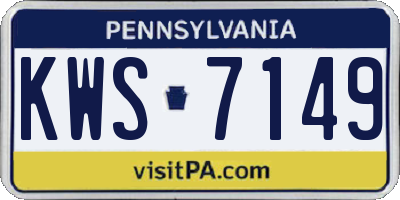 PA license plate KWS7149