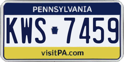 PA license plate KWS7459