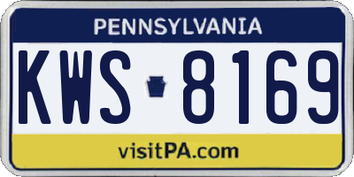 PA license plate KWS8169