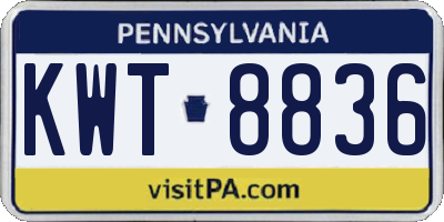 PA license plate KWT8836