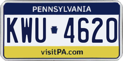 PA license plate KWU4620