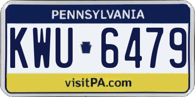 PA license plate KWU6479