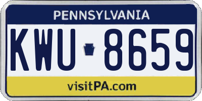 PA license plate KWU8659
