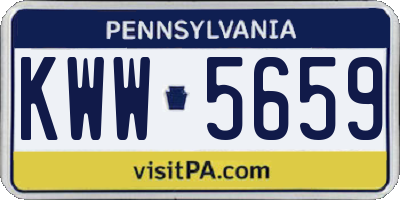 PA license plate KWW5659