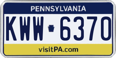 PA license plate KWW6370