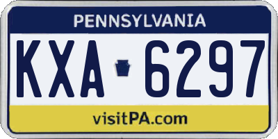 PA license plate KXA6297