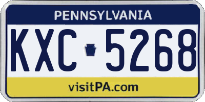 PA license plate KXC5268