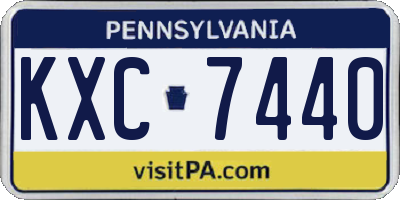 PA license plate KXC7440