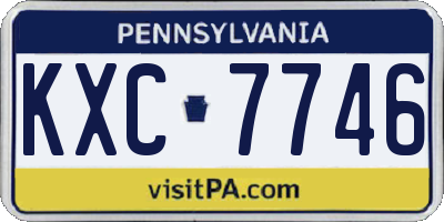 PA license plate KXC7746