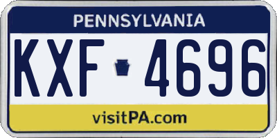 PA license plate KXF4696