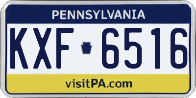 PA license plate KXF6516