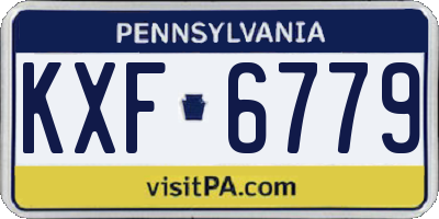 PA license plate KXF6779