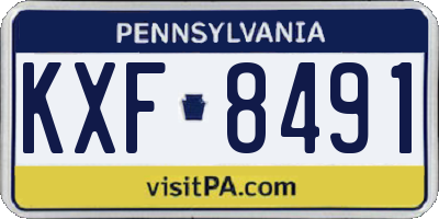 PA license plate KXF8491