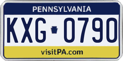 PA license plate KXG0790