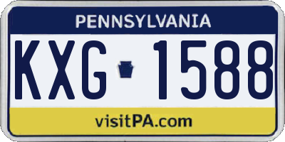 PA license plate KXG1588