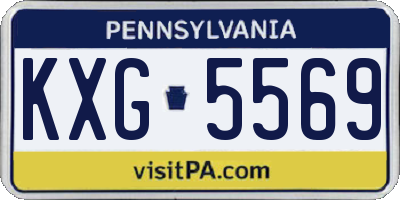 PA license plate KXG5569