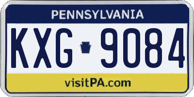 PA license plate KXG9084