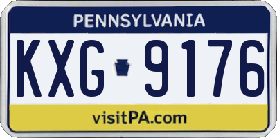 PA license plate KXG9176