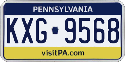PA license plate KXG9568