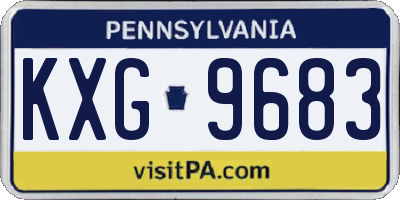 PA license plate KXG9683